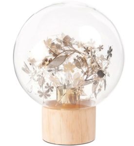 Lampe en boule de verre imprimé